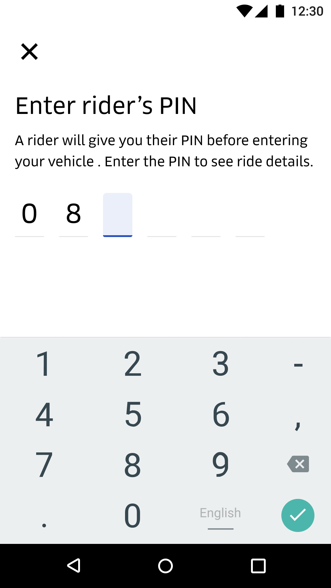 Then the driver puts it in the driver app.