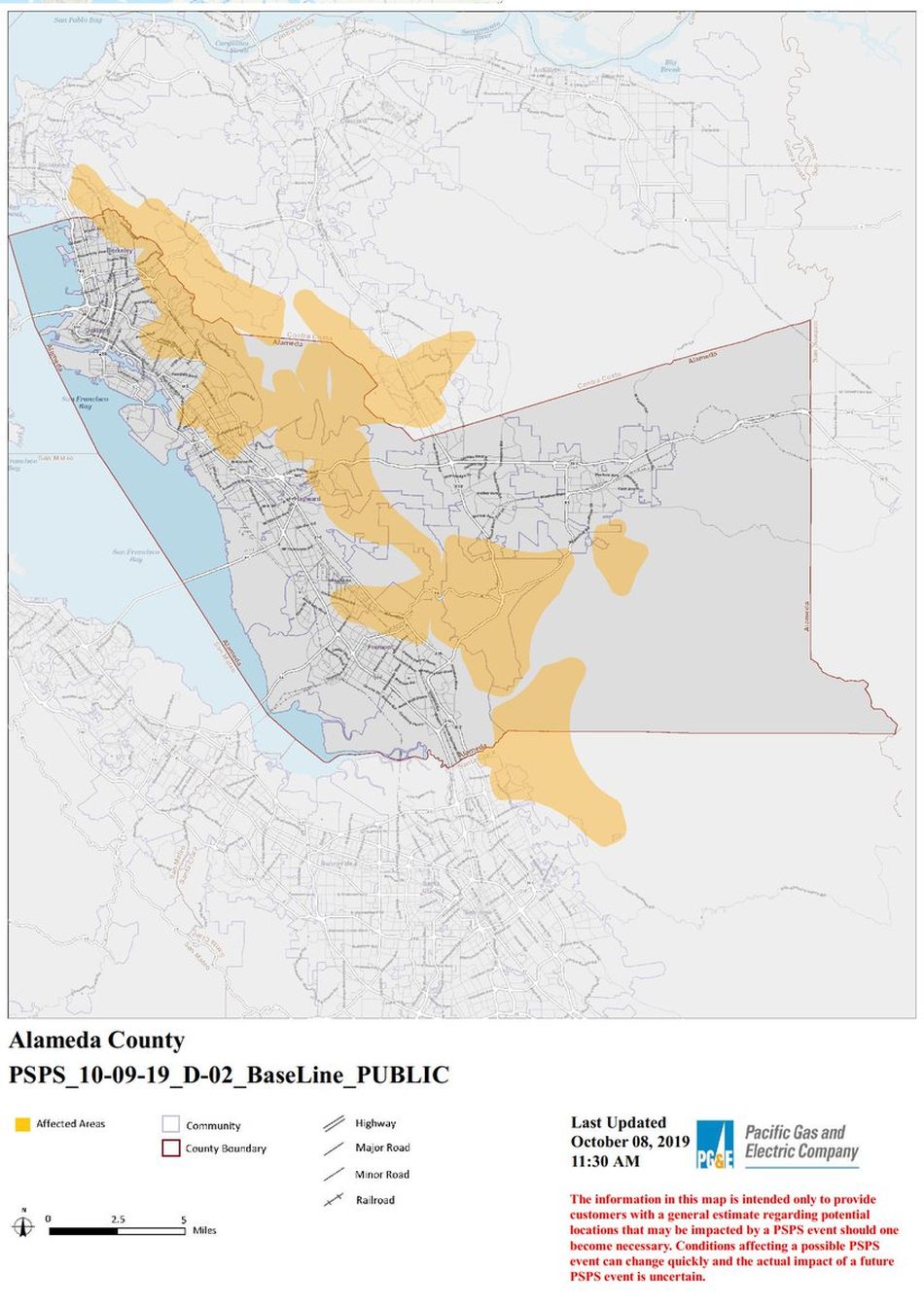 Easy to tell where your house is in this map of planned Berkeley and Oakland outages, right?
