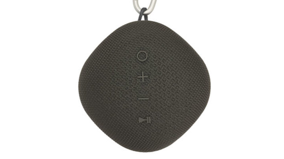 This waterproof and portable speaker plays powerful audio wherever you are.