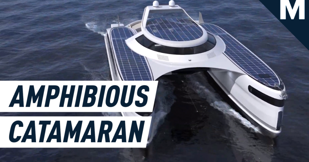 This amphibious catamaran concept is entirely solar-powered - Techio