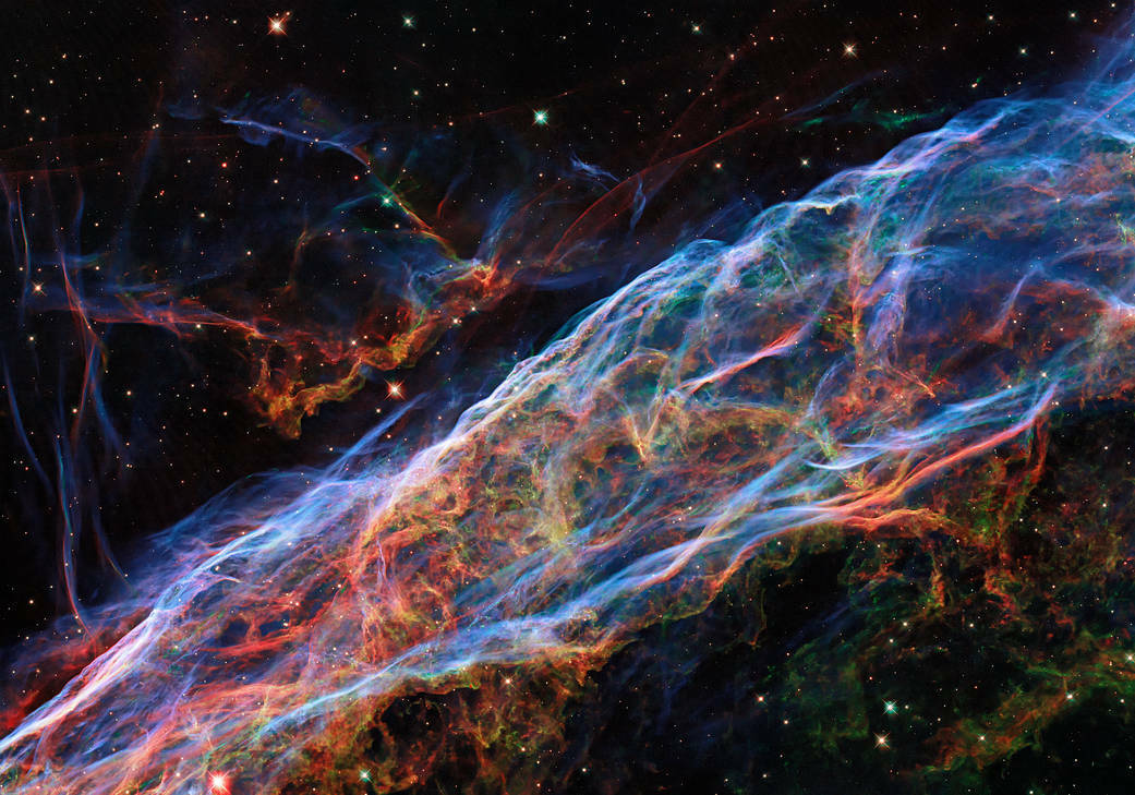 Check out the Veil Nebula in all its glory. This detailed image captures only a portion of the nebula that is 2100 light-years from Earth.