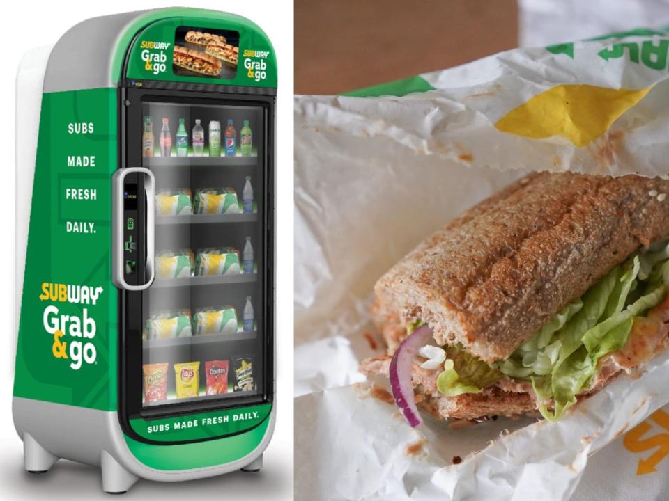 Subway vending machine; Subway tuna sandwich